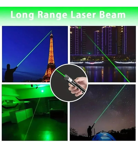 Puntero Laser Green Bateria Recargable Y Cargador Usb Verde