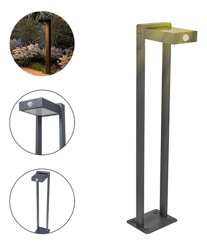 Luminaria Led Solar Con Sensor De Movimiento Para Exterior Luz Cálida 2700 K IP65 Viti Illux PS-1807.G27