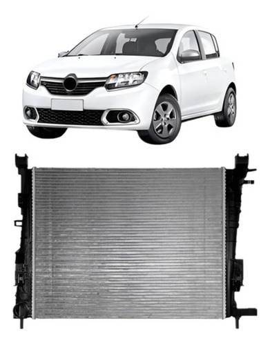 Radiador Sandero 2014 A 2020 1.6 Com Ar