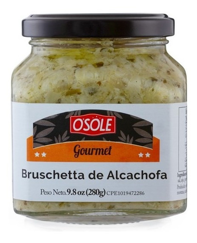 Bruschetta Alcachofa 280 Gr Osole - Tcas-0296 - 12 Unid