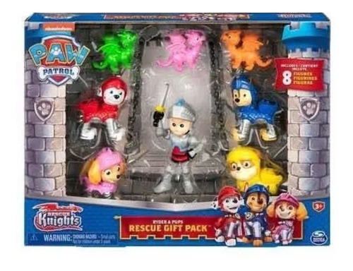 Paw Patrol Set De 8 Figuras Caballeros Rescue Knights