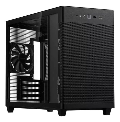 Gabinete Asus Prime Ap201 Negro Micro Atx Vidrio Templado