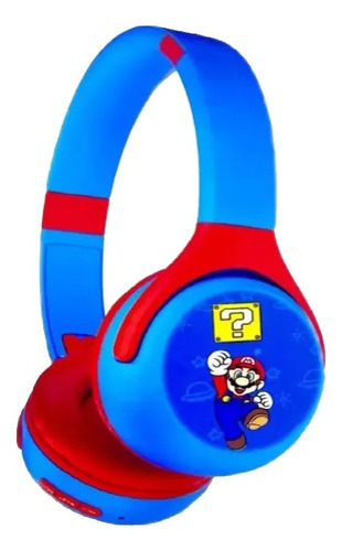 Audifonos Diadema Super Mario Bros Bluetooth Recargable Niño