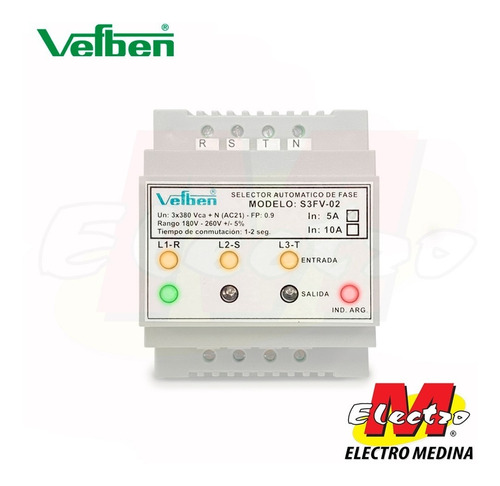 Selector De Fase Automatico 5a Envio Vefben Electro Medina