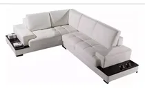 Comprar Sillon Sofa Esquinero Fashion Premium 2,90 X 2 Mts Ecocuero Talampaya Blanco Fullconfort