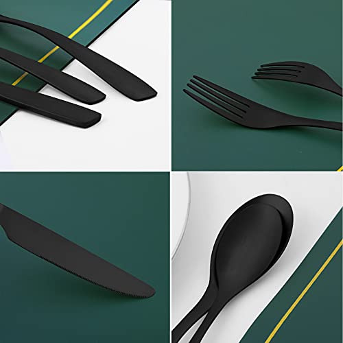 Juego De Cubiertos Bettlife, Negro Mate, 20 Piezas, Cuchara