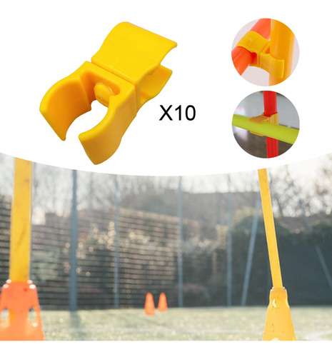 10 Uds. Clip Conector Para Poste De Bandera De Amarillo