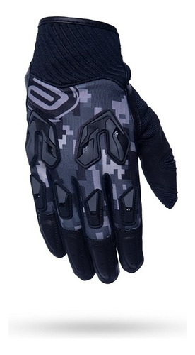 Luva Asw Mass Adventure Moto Masculino Preto Camuflado Tamanho P