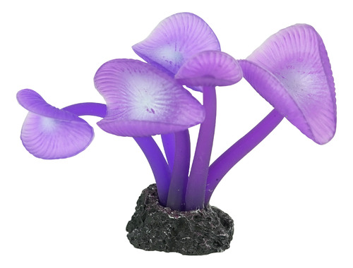 Enfeite De Silicone Soma Coral Mushroom Long Stem Roxo