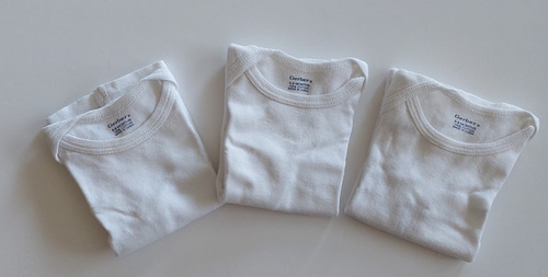 Pack De 3 Remeras Basicas Blancas De Bebe - Gerber