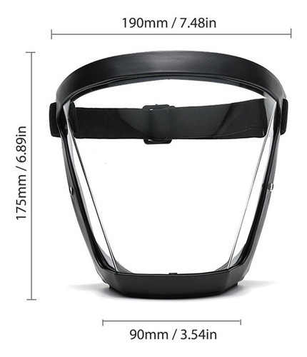Imagen 9 de 10 de Careta Protector Facial Policarbonato Premium Anti Niebla!