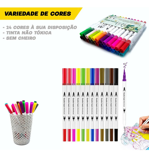 Pen Brush Pen Pen Pen Pen Two Bridges, Kit De Letras De 24 N