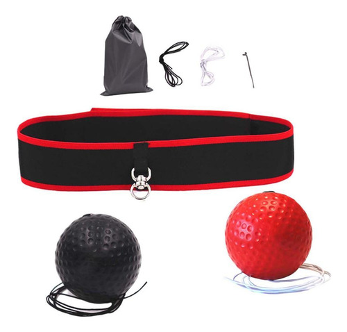 4 Pelota De Reflejo De Boxeo Para Adultos Y Bolas Rojas