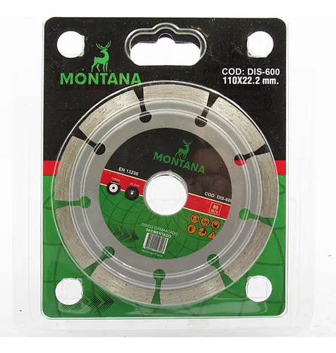 1 Disco Diamantado Segmentado Montana En Blister 110x22.2mm