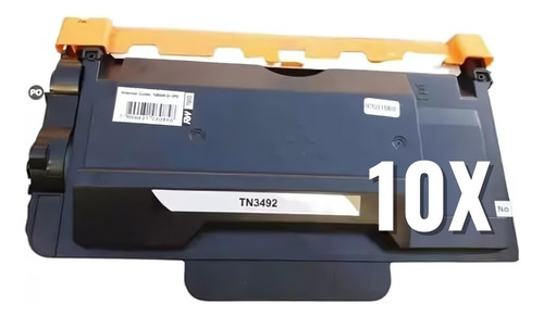 10x Toner Para Brother Laser Dcp L5652dn Tn3472 3492 12k Tinta Preto