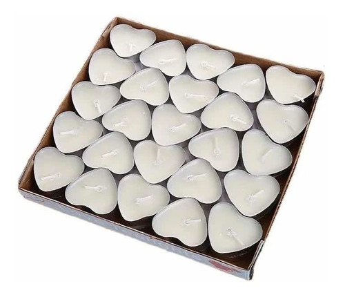 Velas Flotantes De Corazón Empaque De 50 Unidades Dia Amor