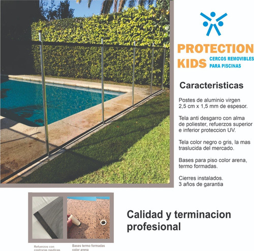Imagen 2 de 10 de Cercos Removibles Piletas Todo Incluido Seguridad Pileta