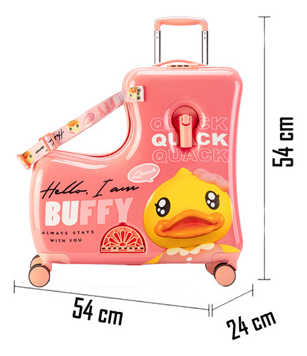 Maleta B.duck Bd584 54x54x24 Cm Amarilla 35l 4 Ruedas