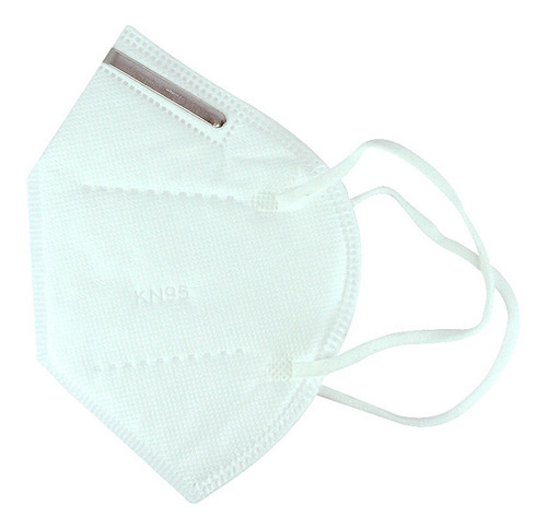 1 Unidade Máscara Kn95 Descartável Branca Com Clip Nasal Cor Branco Desenho do tecido Liso