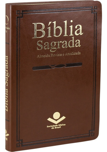 Bíblia Sagrada Almeida Ultra Fina Slim Marrom Atualizada, De Almeida Atualizada. Editora Sbb Em Português