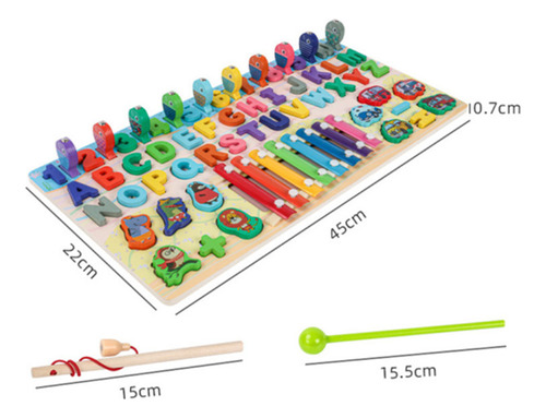 Juego Educativo De Mesa De Pesca Montessori, Juguete Para Ni