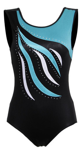 Maillot De Gimnasia Artística Leotardo De 7-8 Años Azul