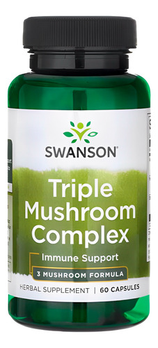 Cogumelo Triplo Mushroom Swanson 60 Cápsulas Sabor Sem sabor
