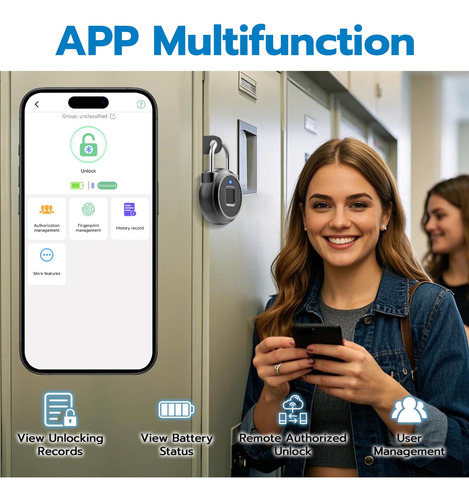 Candado Inteligente Eseesmart De Huellas Dactilares Bluetoot