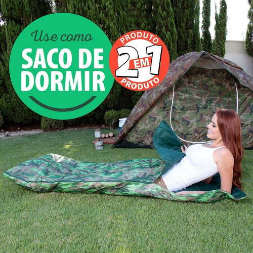 Imagem 5 de 5 de Colchonete Camping 2 Em 1 ( Colchonete + Saco De Dormir )