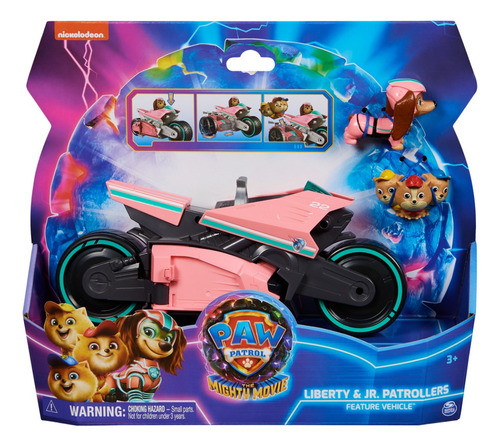 Paw Patrol La Superpelícula, Motocicleta Liberty Color Rosa