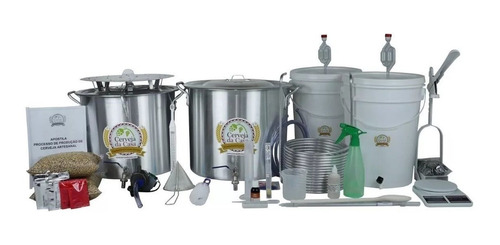 Kit Completo Fazer Cerveja Artesanal 40l Bomba Aço Inox 304 