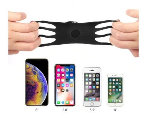 Imagem 2 de 5 de Suporte De Celular Em Silicone Preto