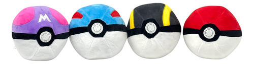 Dom -dom 4 Piezas Pokeball Plush Figura Juguetes - Cada 4 Pu