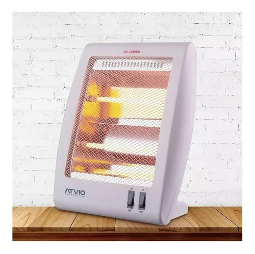 Calefactor Atvio De Cuarzo Portátil De 800 W De Potencia Blanco