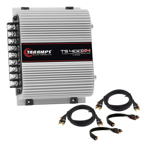 Taramps Ts 400x4 Amplificador Digital 400w + Cabo Rca + Y