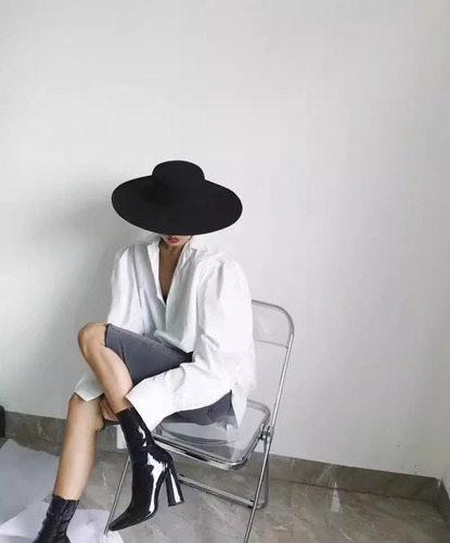 / Sombrero De Jazz De Moda For Mujer Estilo Francés Hepburn