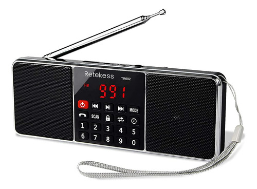 Radio Estéreo Recargable Soporta Puerto Usb Tf Inalámbrico