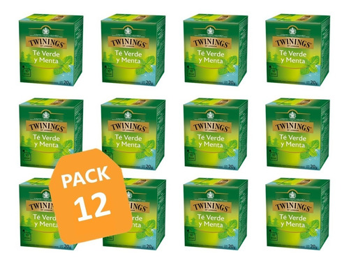 Twinings Pack De 12 Té Verde Menta 10 Bolsitas / Qtq