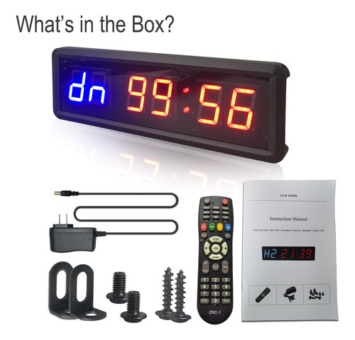 Reloj De Entrenamiento Grande Para Gimnasio En Casa, Reloj T