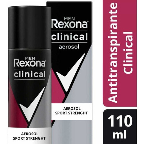 Rexona Clinical Sport Strenght Antitranspirante Aero 110ml Fragancia Herbácea