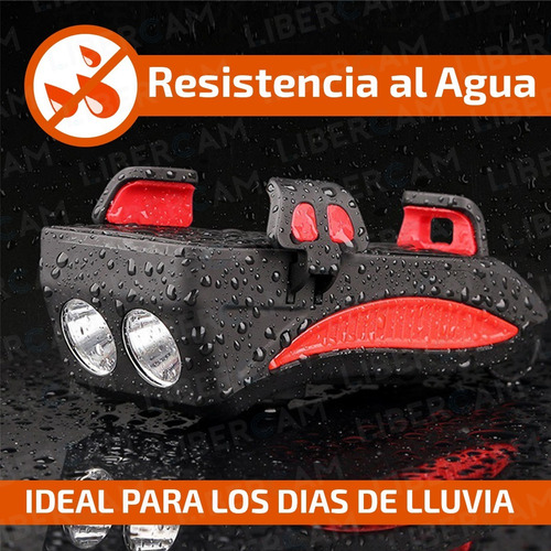 Luz Bici Power Bank Leds + Porta Celular + Bocina