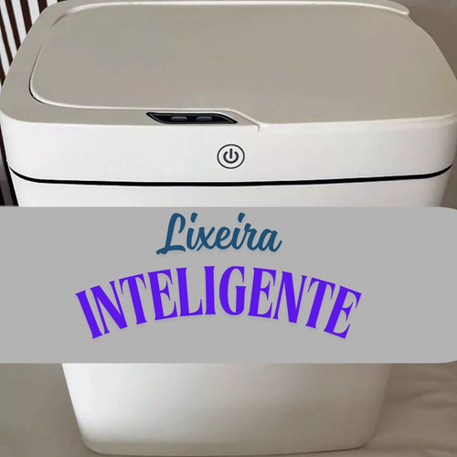 Lixeira Automática Com Sensor Inteligente Usb 14 Litros