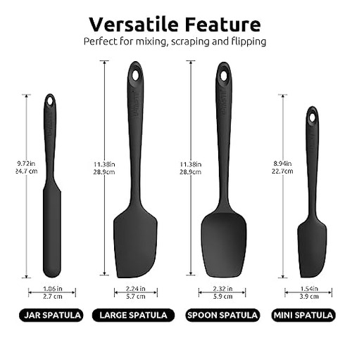 Juego De Espátulas De Silicona, Raspador De Goma Flexible Re