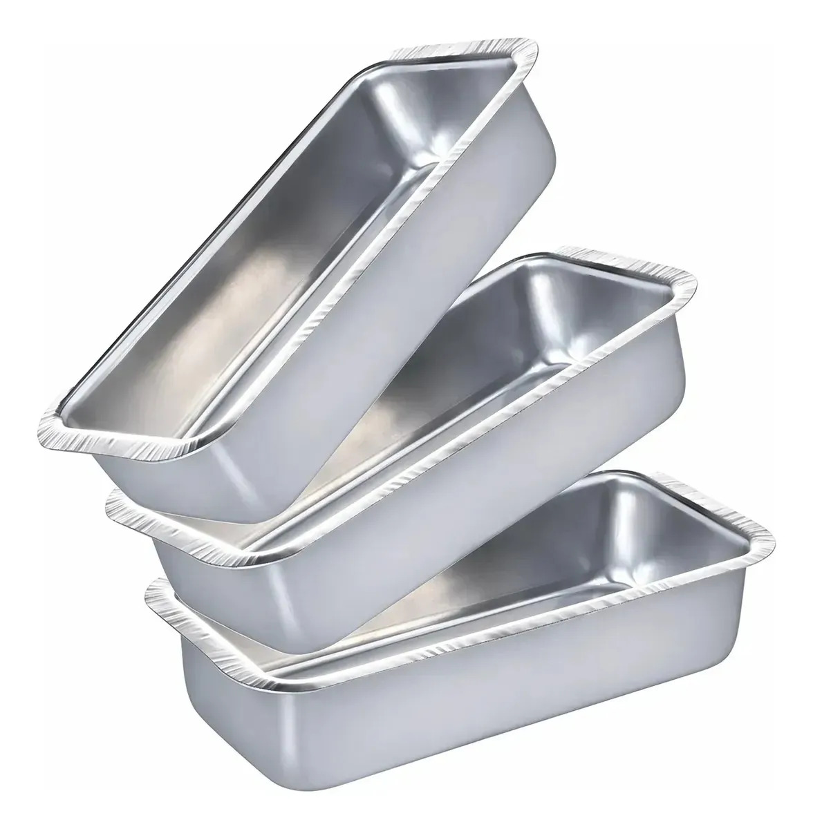 Kit Conjunto De Formas Para Fazer Pão 3 Peças Cinza