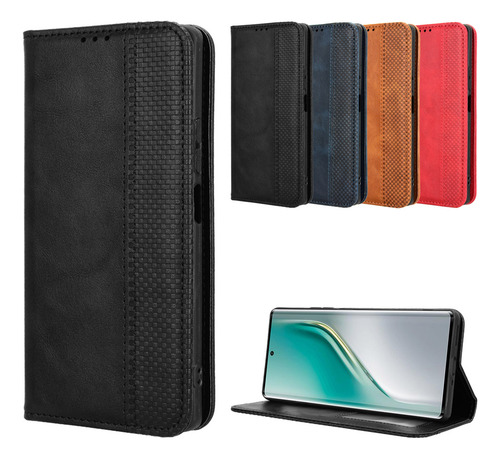 Funda Para Tecno Camon 40 Pro Adsorbible Cuero Vaina+mica