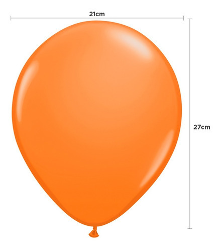Balão Bexiga Laranja 50 Unidades Tamanho 8