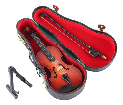 1pc Delicado Realista Mini Violín Regalo Mini Instrumento Mi