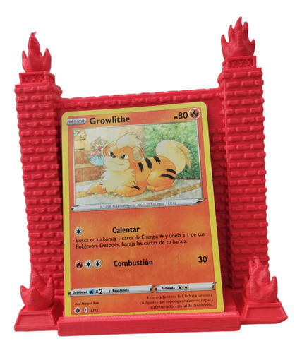 Soporte Cartas Tcg Pokémon Anime Hecho 3d Tipo Fuego 