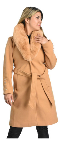 Campera Tapado Mujer Largo Elegante Paño Santelon 12135