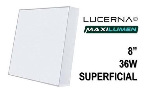 Panel Led Superficial 36w 8 Pulgadas 6500k 85-277v Lucerna